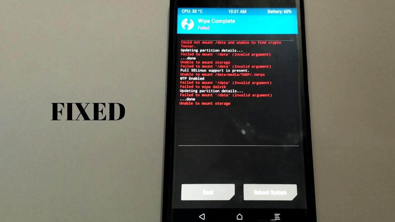Tutorial atasi masalah Failed To Mount System (Invalid Argument) pada THL A3 via TWRP