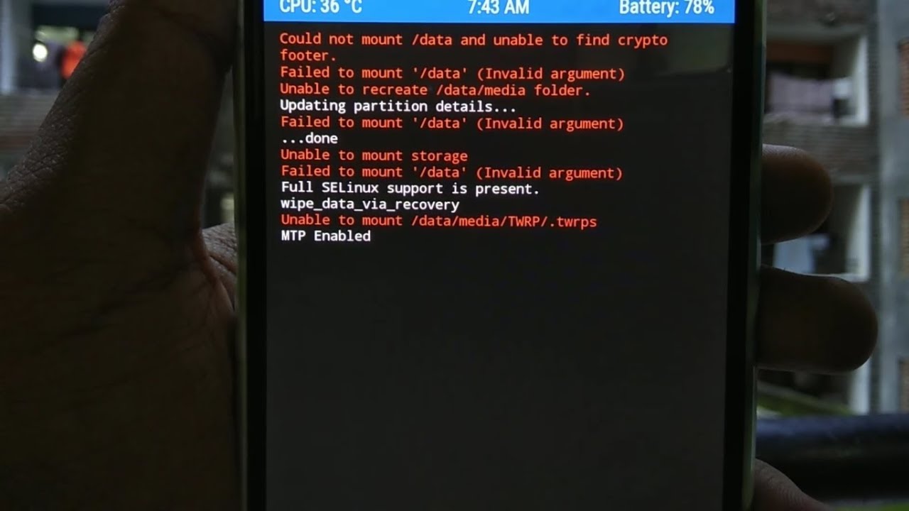 Panduan atasi masalah Failed To Mount System (Invalid Argument) pada THL T6C via TWRP