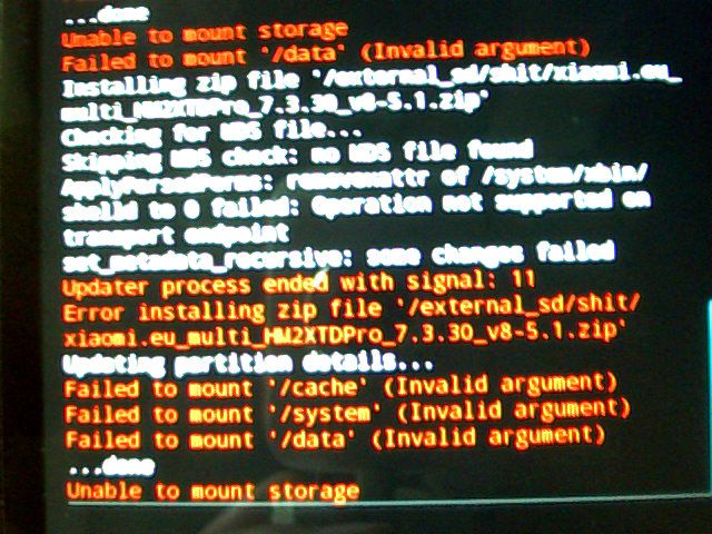 Cara mudah atasi masalah Failed To Mount System (Invalid Argument) pada ThL W8+ via TWRP
